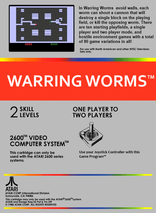 Warring Worms (Homebrew) — Box back